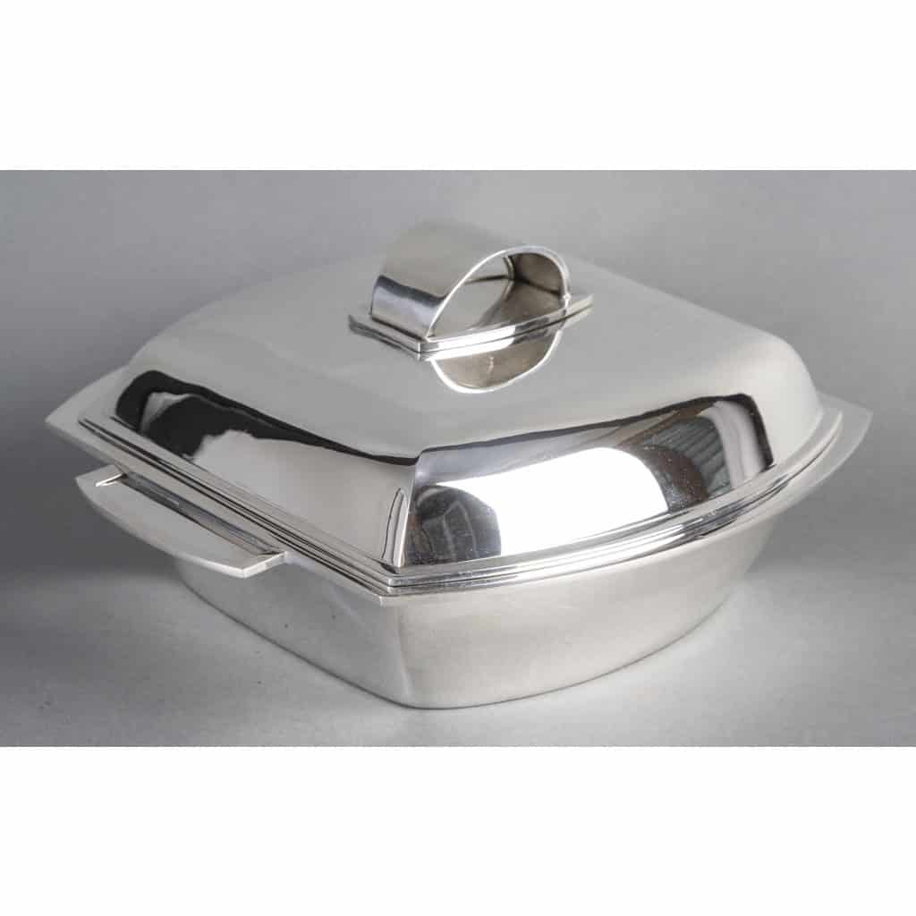 CHRISTOFLE – LEGUMIER couvert MODERNISTE EN ARGENT MASSIF ART DECO 3