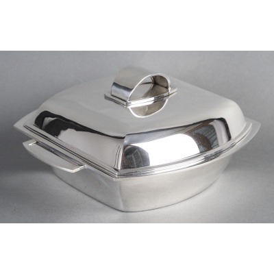 CHRISTOFLE – LEGUMIER couvert MODERNISTE EN ARGENT MASSIF ART DECO