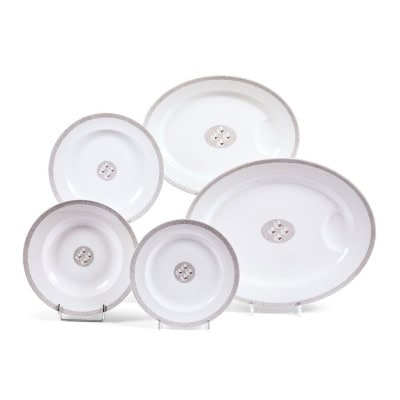 1925 – SUZANNE LALIQUE & THÉODORE HAVILAND ,Service Porcelaine 43 pièces 3
