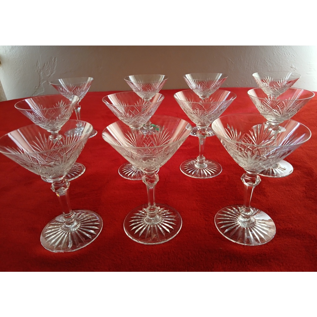 11 coupes à champagne Baccarat Modèle Épinal ( catalogue 1916 p 36) 3