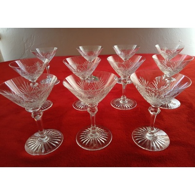 11 coupes à champagne Baccarat Modèle Épinal ( catalogue 1916 p 36) 3