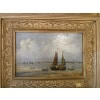 Tableau. Marine. H/T  » retour de pêche  » fin XIX ème siècle 11