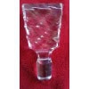Carafe à whisky rectangulaire en cristal col monture argent anglais 12