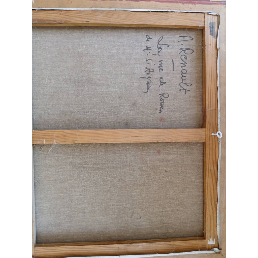 Tableau H/T Vue sur la cathédrale de Rouen d’Abel Renault 9