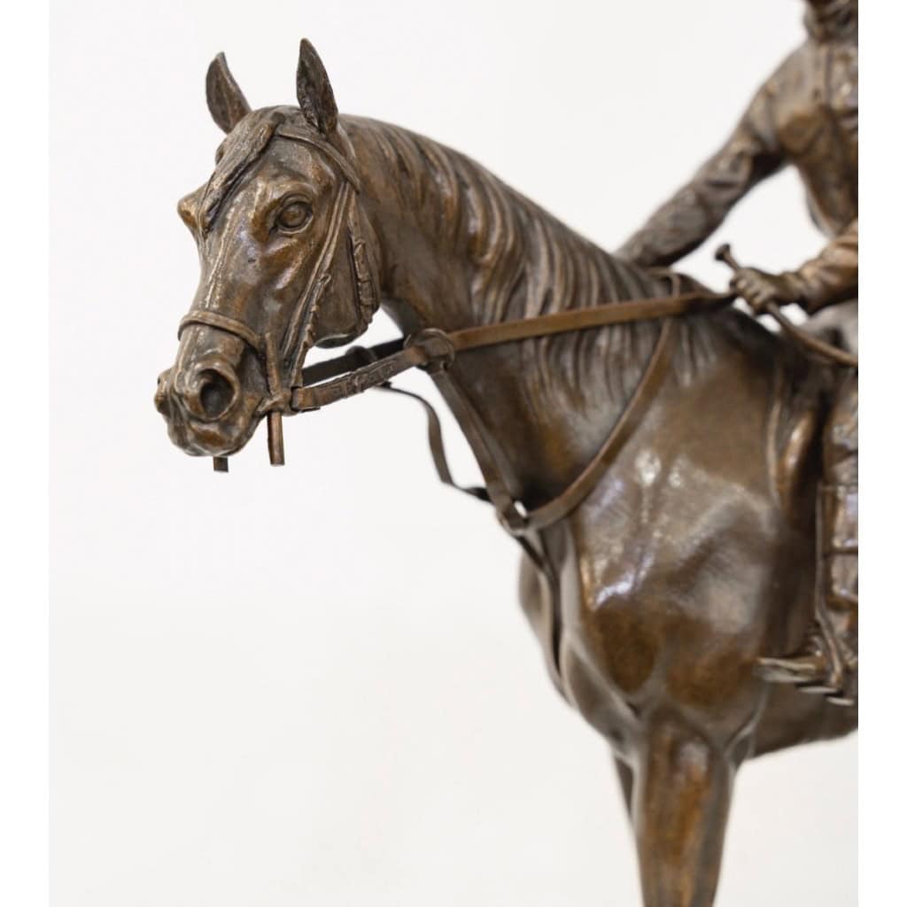 Sculpture – Jockey « Retour Au Pesage » , Jules Moigniez (1835-1894) – Bronze 12