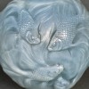 1924 René Lalique – Vase Formose Verre Opalescent Patiné Bleu 16
