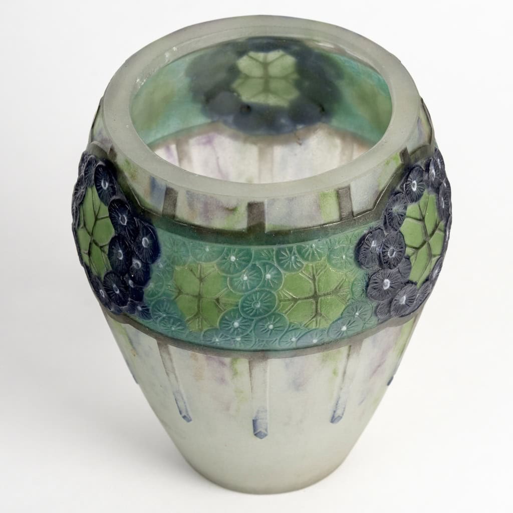 1923 Gabriel Argy Rousseau – Vase Ombelles Pâte de Verre 6