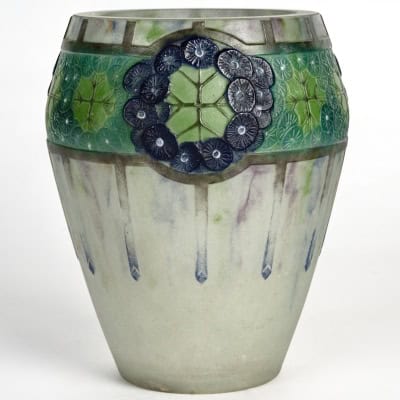 1923 Gabriel Argy Rousseau – Vase Ombelles Pâte de Verre