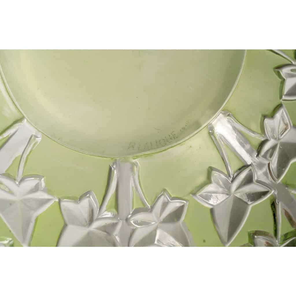 1927 René Lalique – Coupe Lierre Verre Blanc Patiné Vert 9