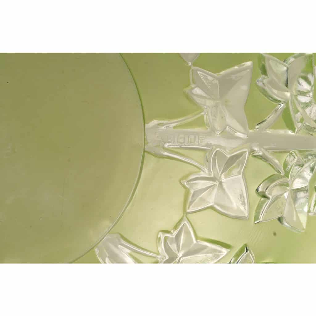 1927 René Lalique – Coupe Lierre Verre Blanc Patiné Vert 10