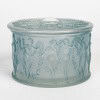 1929 René Lalique – Boîte Figurines et Guirlandes Verre Blanc Patiné Bleu 10