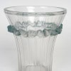 1933 René Lalique – Vase Boulouris Verre Blanc Patiné Bleu 13