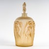 1920 René Lalique – Vase 12 Douze Figurines avec Bouchon Verre Blanc Patiné Sépia 14