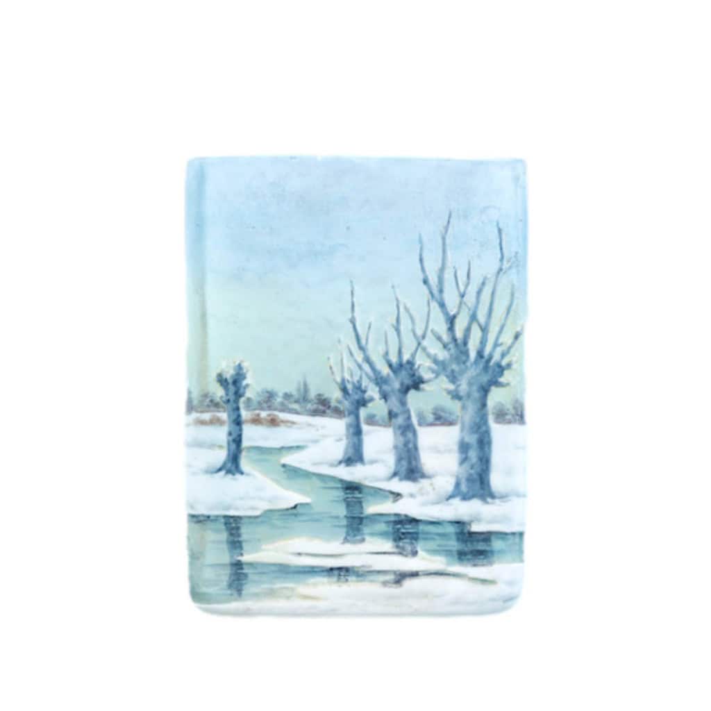 1905-DAUM NANCY Vase Paysage « Neige «  3