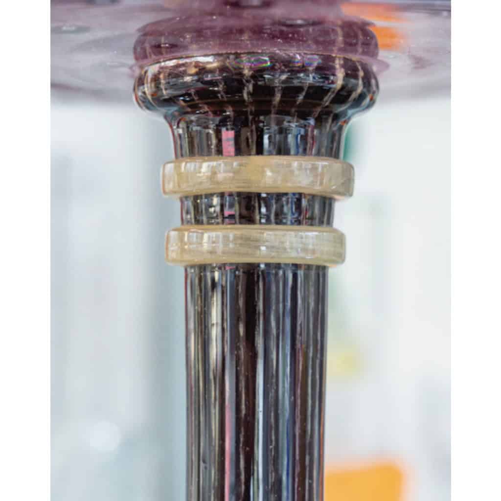 Circa 1925 Charles Schneider Coupe sur pied verre 9