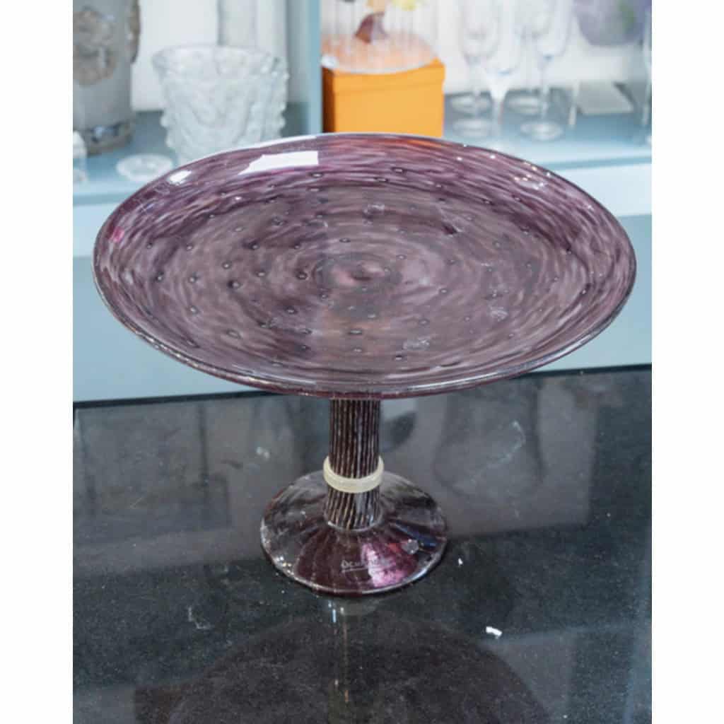Circa 1925 Charles Schneider Coupe sur pied verre 7
