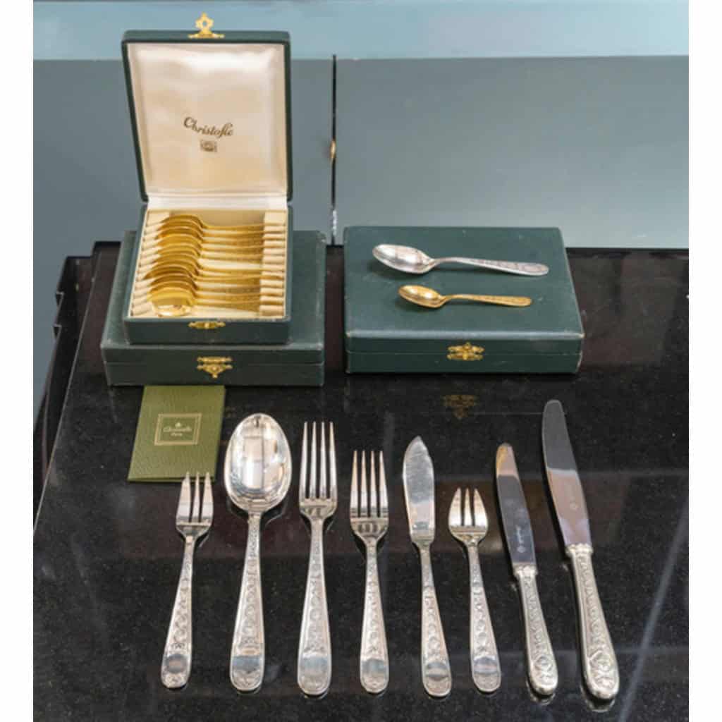 Ménagère Christofle métal argenté , Modèle » Villeroy  » 120 pièces 4