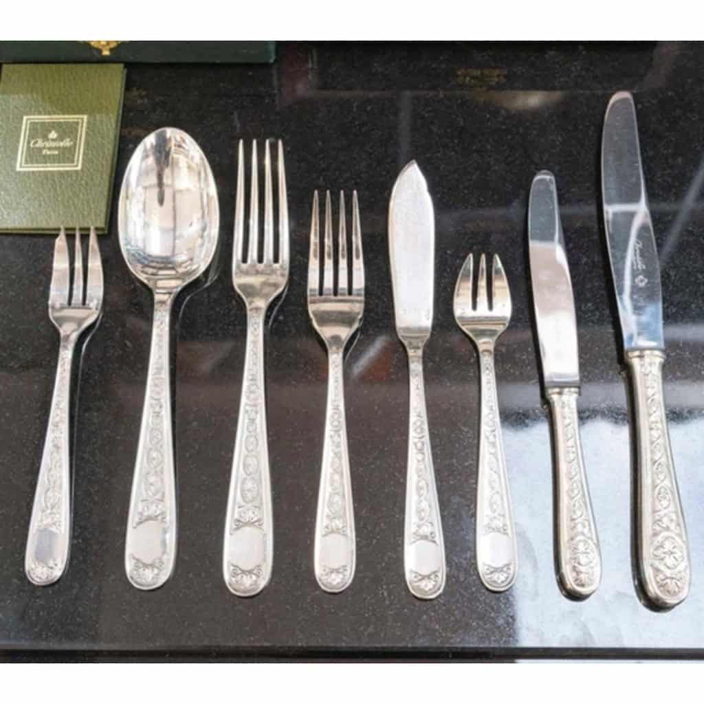 Ménagère Christofle métal argenté , Modèle » Villeroy  » 120 pièces 7