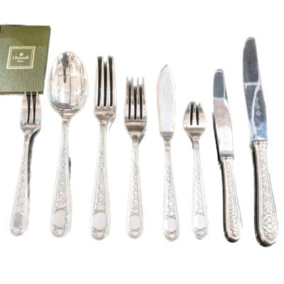 Ménagère Christofle métal argenté , Modèle » Villeroy  » 120 pièces