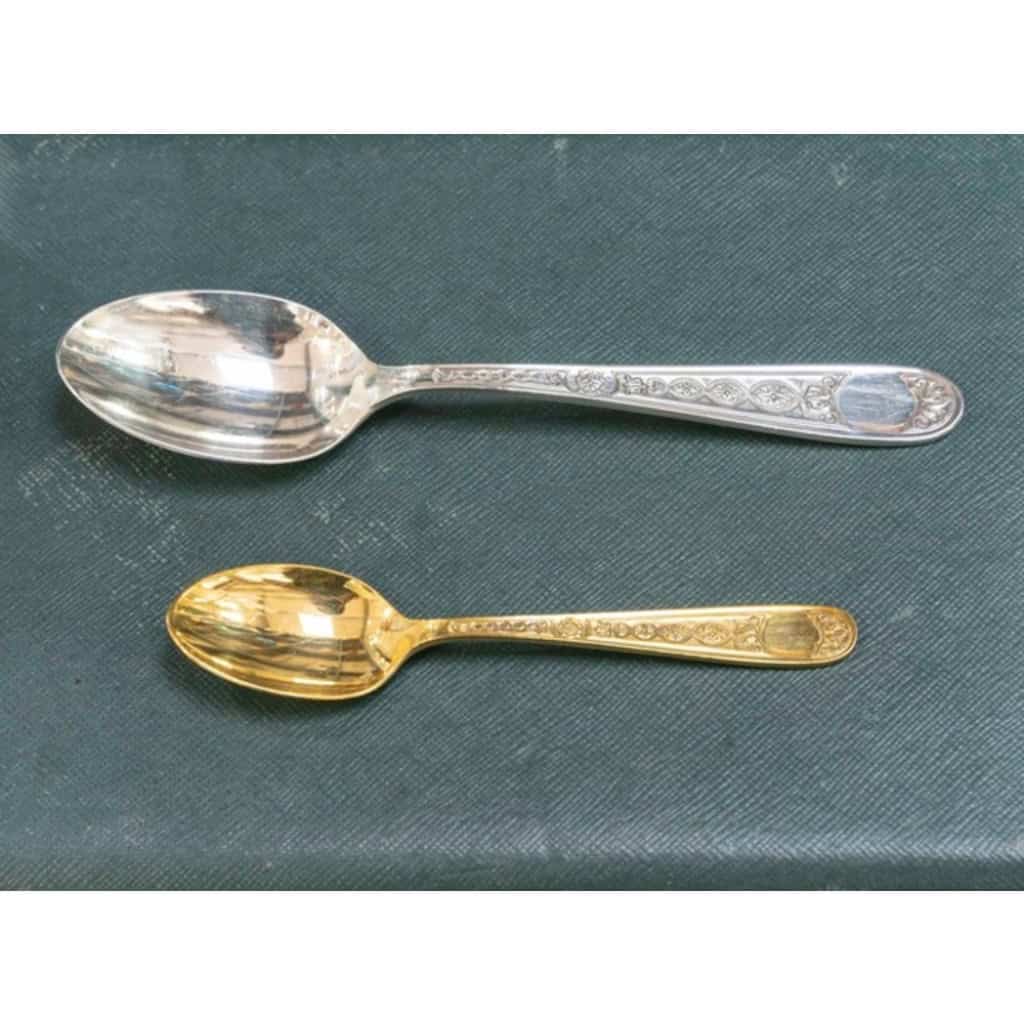 Ménagère Christofle métal argenté , Modèle » Villeroy  » 120 pièces 9