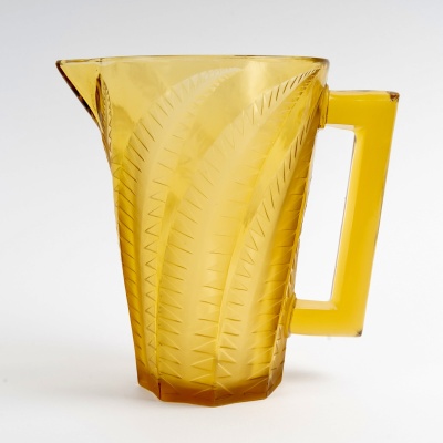 1931 René Lalique – Broc Pichet Hespérides Verre Jaune Ambré