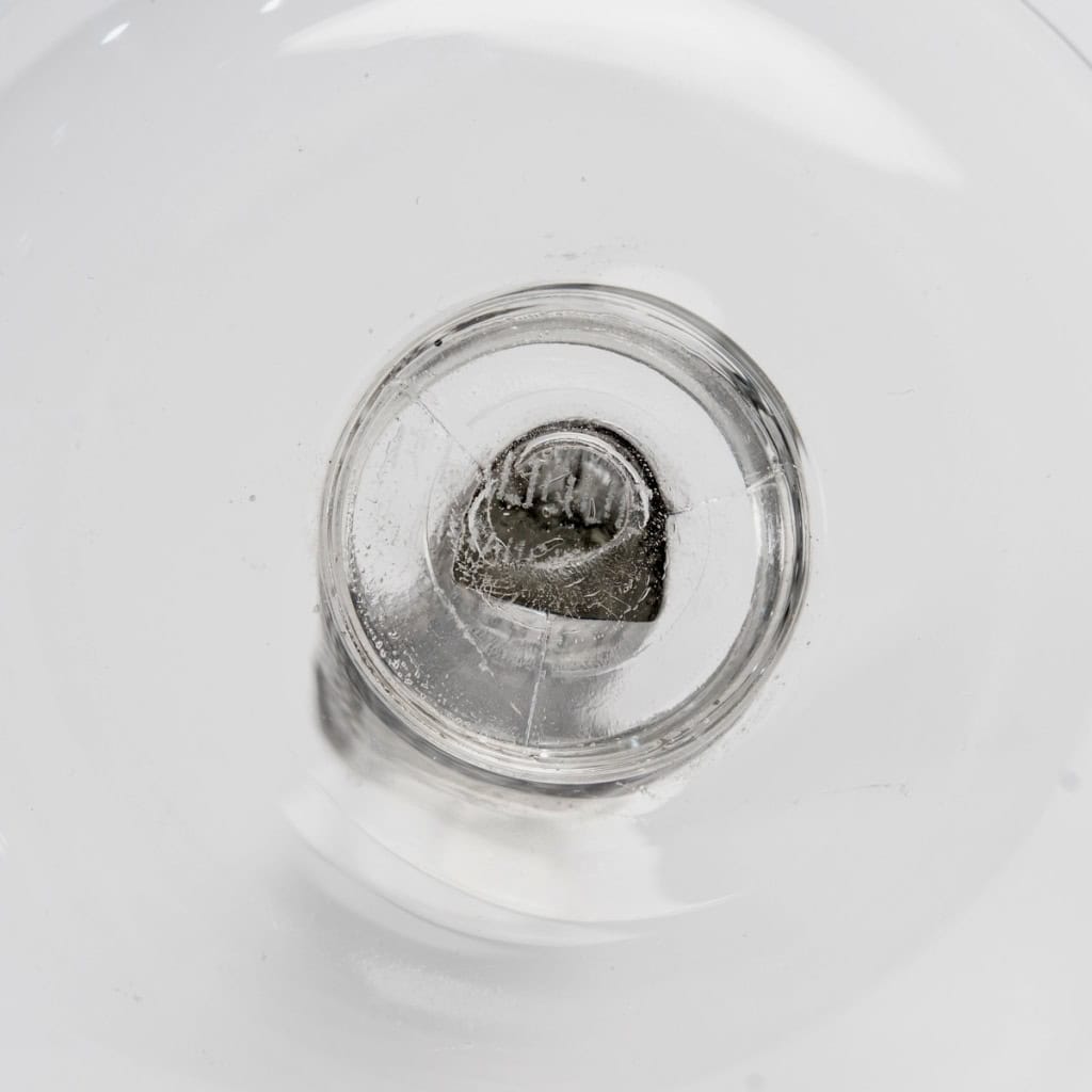 1925 René Lalique – Baguier Cendrier Statuette Source de la Fontaine Verre Blanc Patiné Gris 7