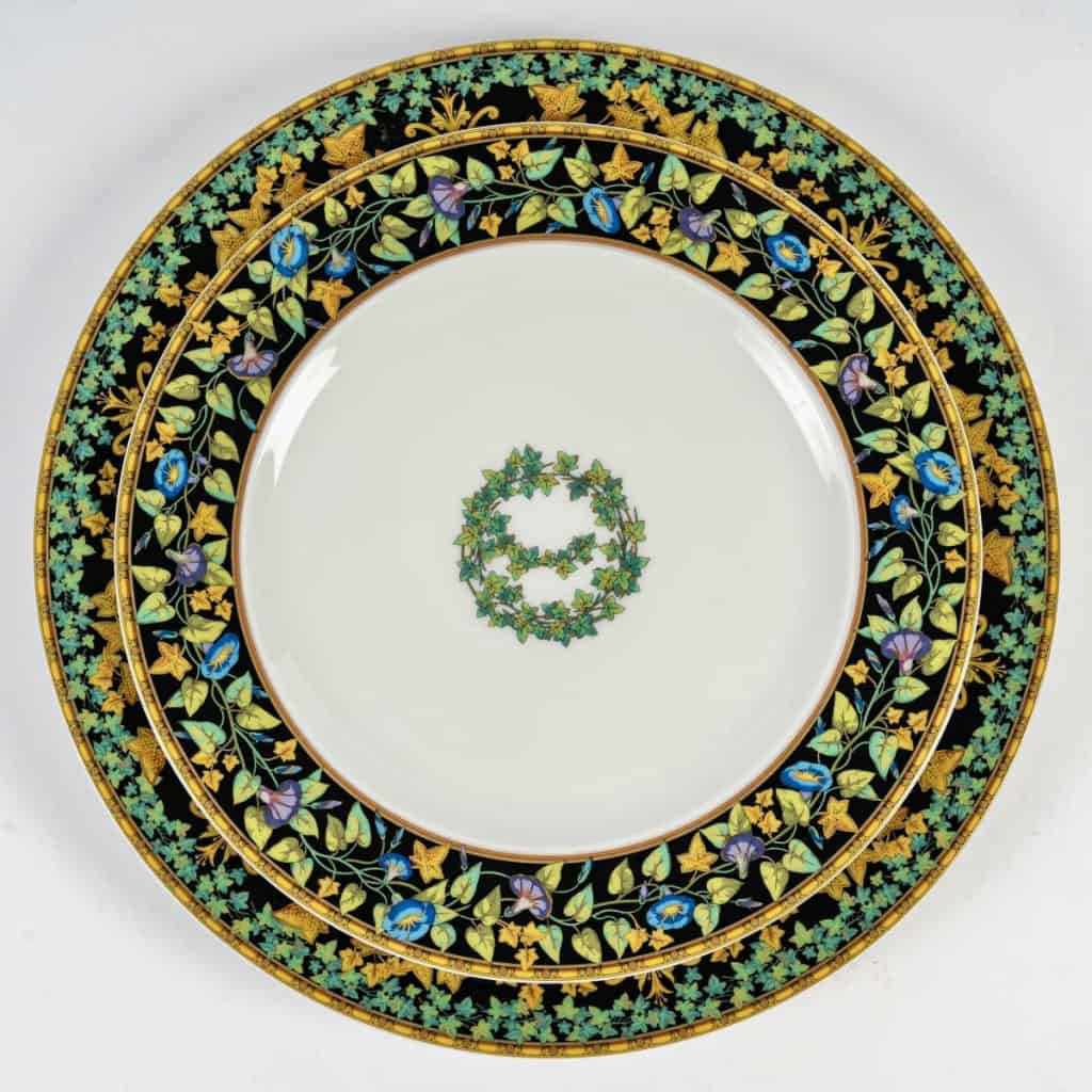 Versace – Service de Table Assiettes et Plats Gold Ivy Lierre d’Or Porcelaine 4
