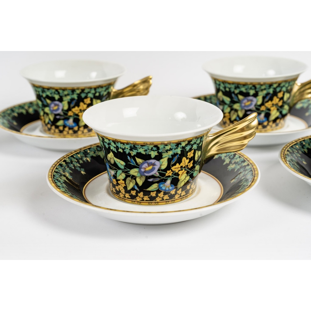 Versace – Service Thé Café Gold Ivy Lierre D’Or Porcelaine 6