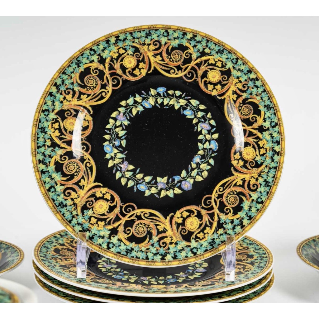 Versace – Service Thé Café Gold Ivy Lierre D’Or Porcelaine 11
