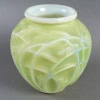 1912 René Lalique – Vase Sauterelles Verre Opalescent Double Couche Patiné Vert 10