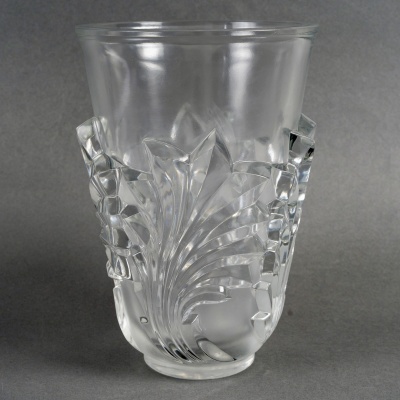 1950 Marc Lalique – Vase Surcouf Cristal Blanc