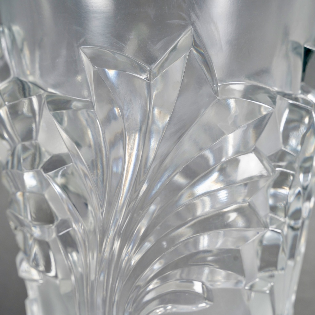 1950 Marc Lalique – Vase Surcouf Cristal Blanc 5