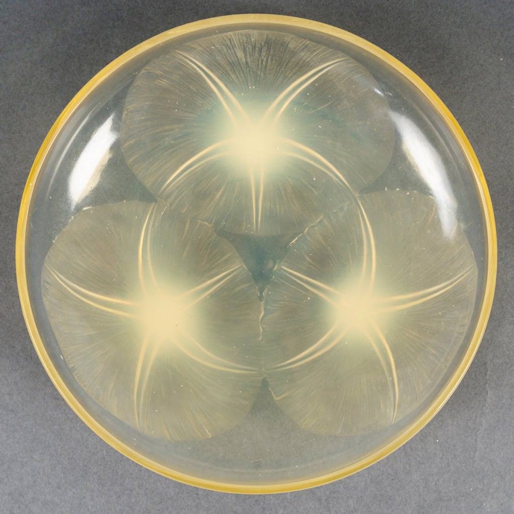 1921 René Lalique – Coupe Volubilis Verre Jaune Opalescent 5