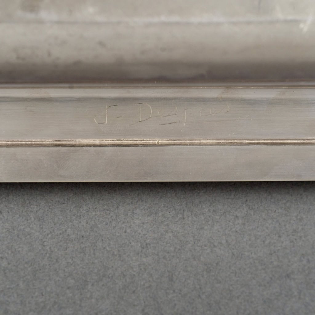 Jean Desprès – Coupe Plat Gourmette Métal Argenté Martelé 11