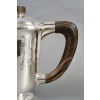 1940 Fouquet Lapar – Service Thé Café Art Déco Argent Massif Martelé & Palissandre 18