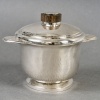 1940 Fouquet Lapar – Service Thé Café Art Déco Argent Massif Martelé & Palissandre 21