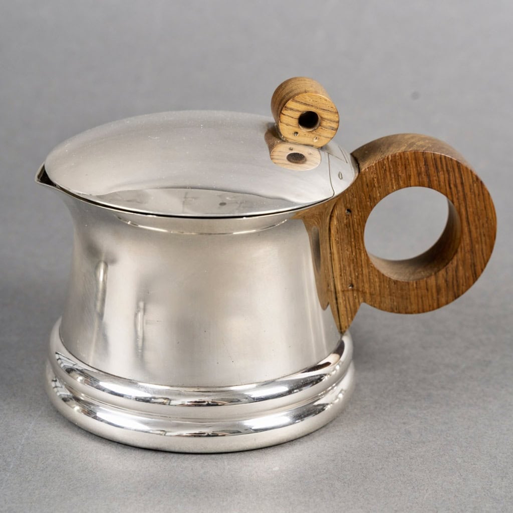 1935 Jean Puiforcat – Service Thé Café Art Déco Moderniste Argent Massif 8
