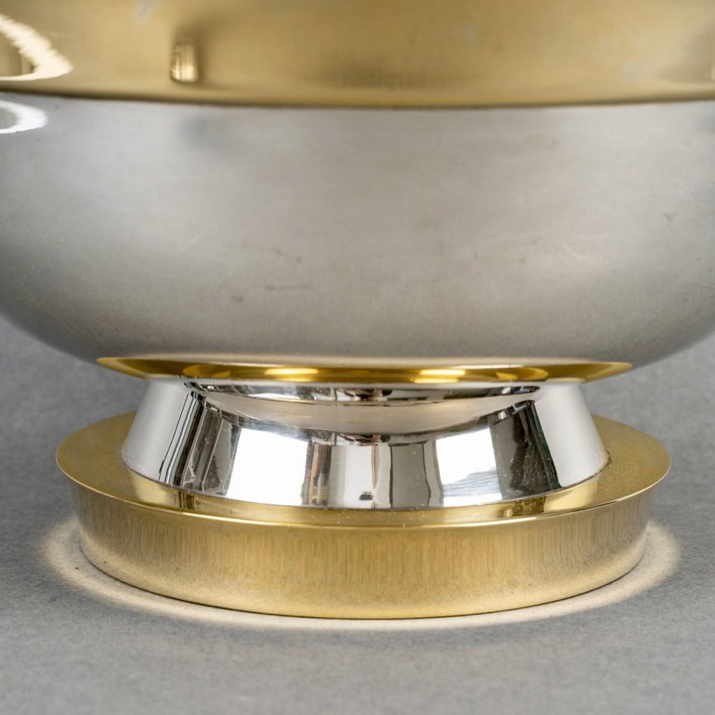 1937 Jean Puiforcat – Centre de Table Soupière Art Déco Moderniste Argent Massif et Vermeil 8