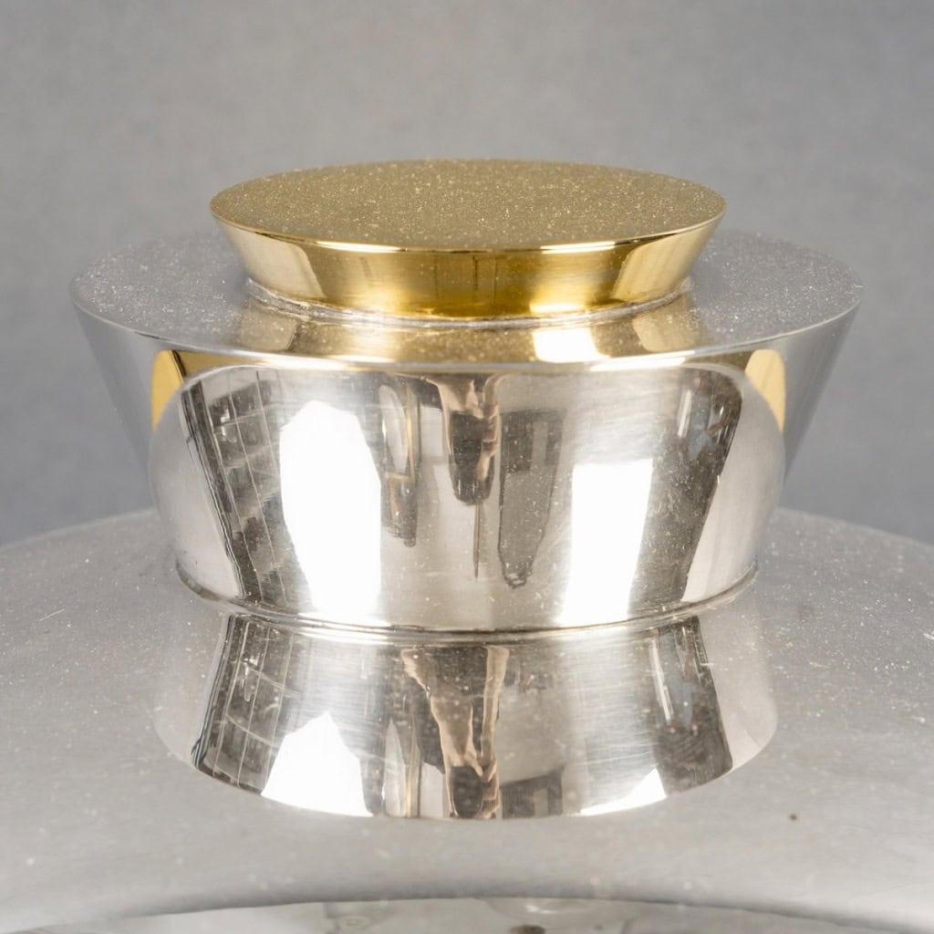 1937 Jean Puiforcat – Centre de Table Soupière Art Déco Moderniste Argent Massif et Vermeil 9