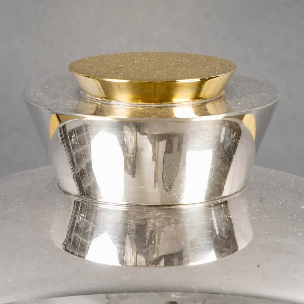1937 Jean Puiforcat – Centre de Table Soupière Art Déco Moderniste Argent Massif et Vermeil 7