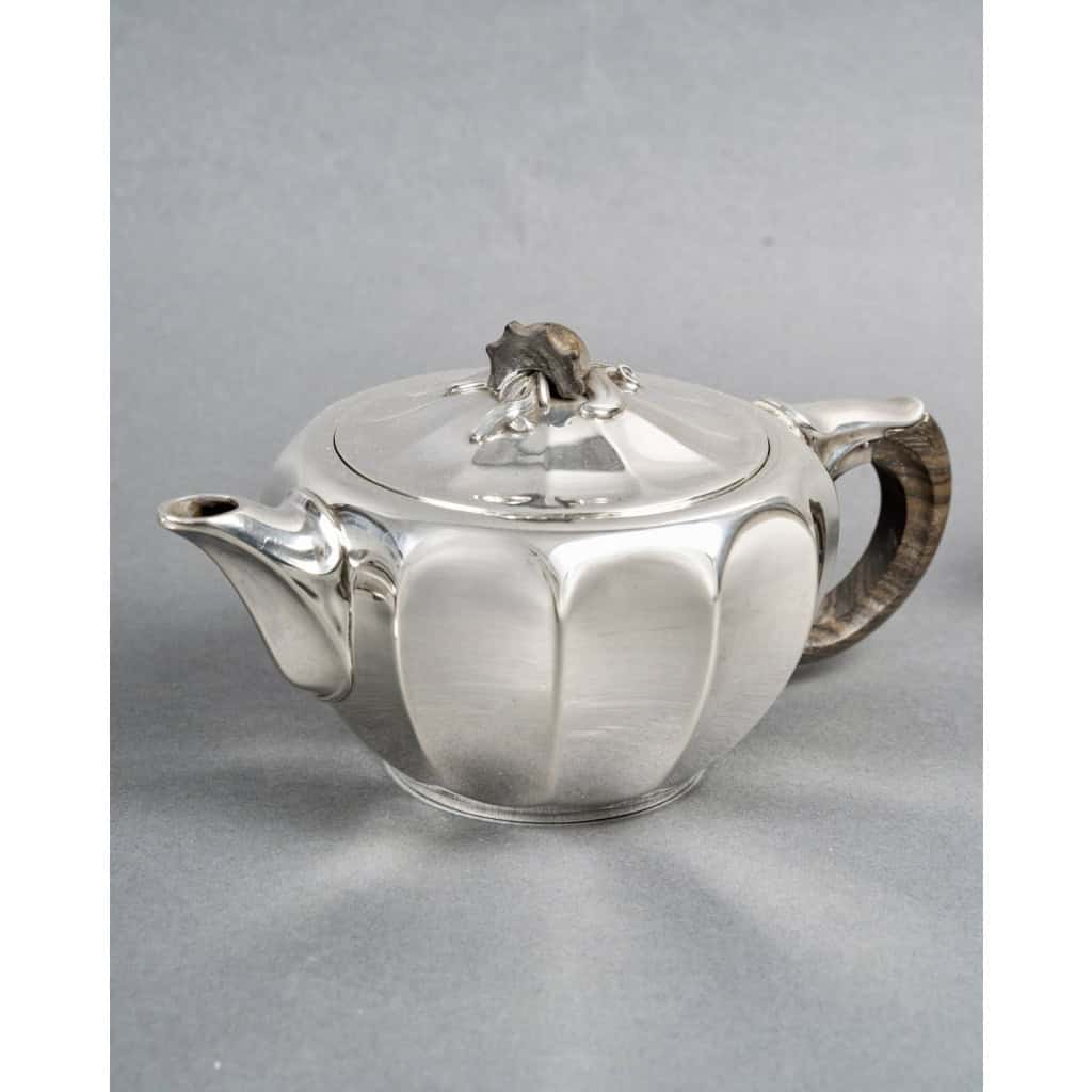 1922 Jean E. Puiforcat – Service à Thé Et à Café Art Nouveau Argent Massif 4