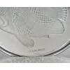 1931 René Lalique – Lampe Art Deco Poissons Verre Blanc Patiné Bleu 14