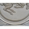 1931 René Lalique – Lampe Art Déco Bélier Verre Blanc Patiné Gris 18