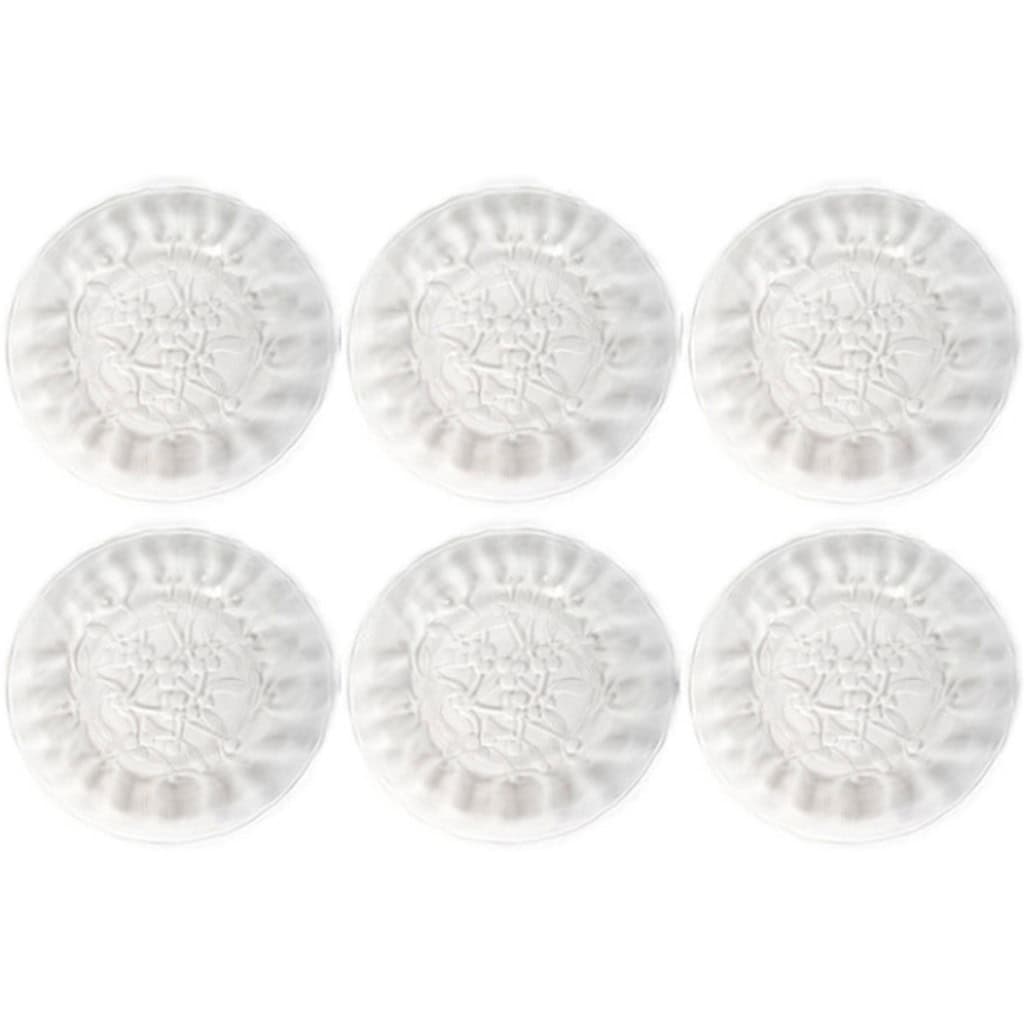 Cristal lalique ,Série de 6 assiettes « GUI » 3