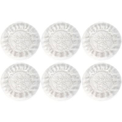Cristal lalique ,Série de 6 assiettes « GUI » 3