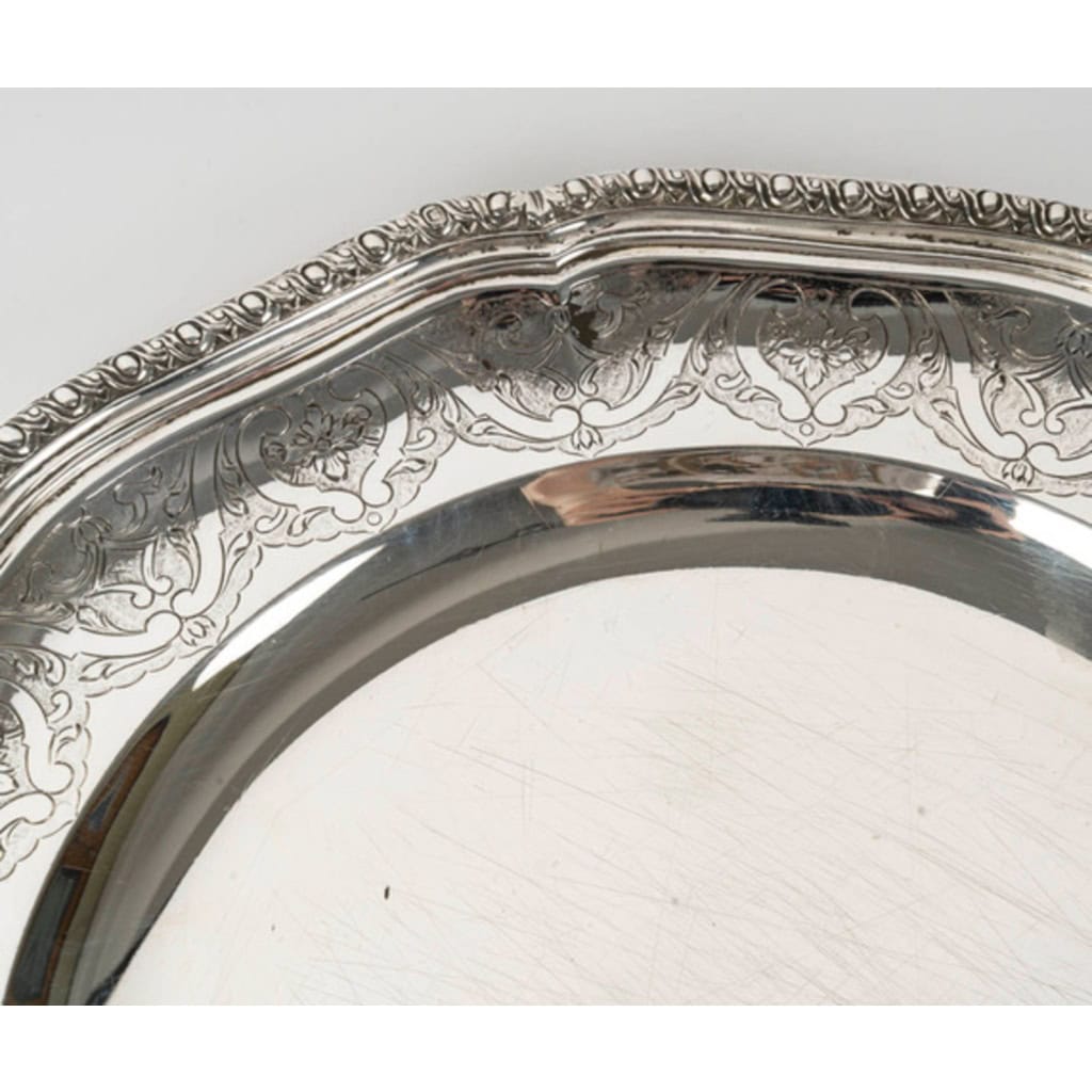 Puiforcat « Elysée » ,suite de 6 assiettes Argent Massif. 4