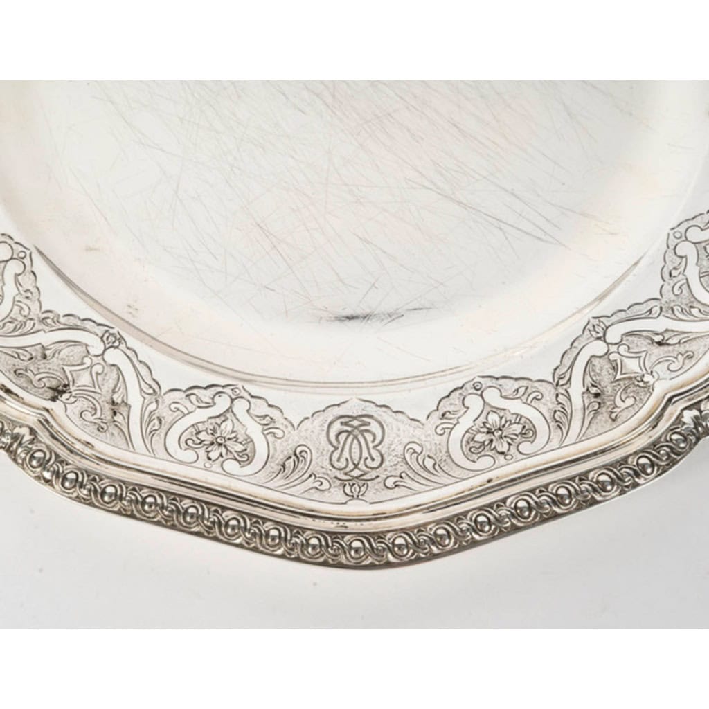 Puiforcat « Elysée » ,suite de 6 assiettes Argent Massif. 8