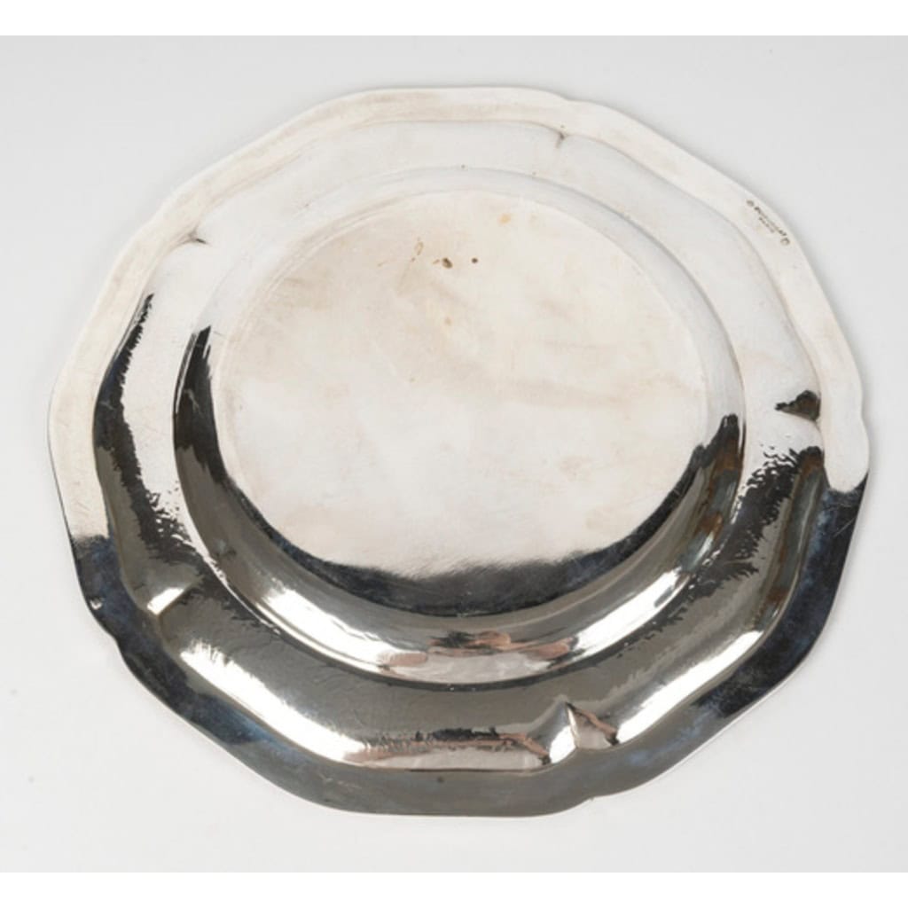 Puiforcat « Elysée » ,suite de 6 assiettes Argent Massif. 5