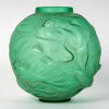 1924 René Lalique – Vase Formose Verre Vert Emeraude 9