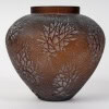 1923 René Lalique – Vase Estérel Verre Rouge Ambre Patiné Blanc 8